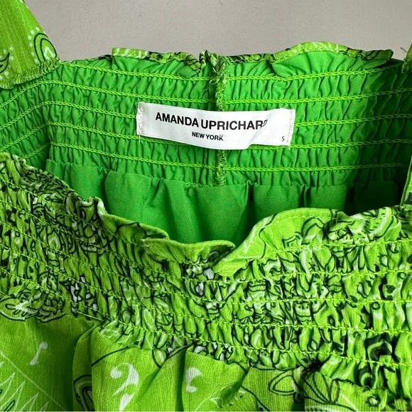 Amanda Uprichard Cotter Green Bandana Paisley Dress - Picture 12 of 17
